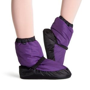 Kids purple dance warmup shoe